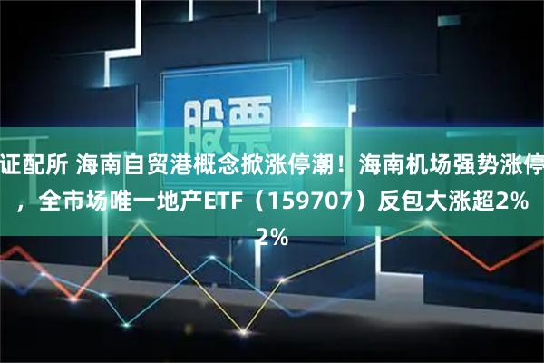 证配所 海南自贸港概念掀涨停潮！海南机场强势涨停，全市场唯一地产ETF（159707）反包大涨超2%