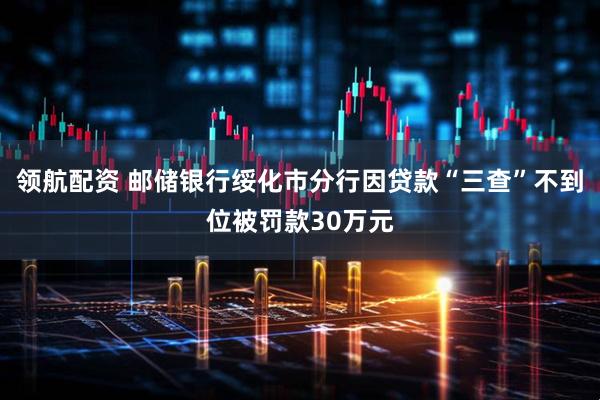 领航配资 邮储银行绥化市分行因贷款“三查”不到位被罚款30万元